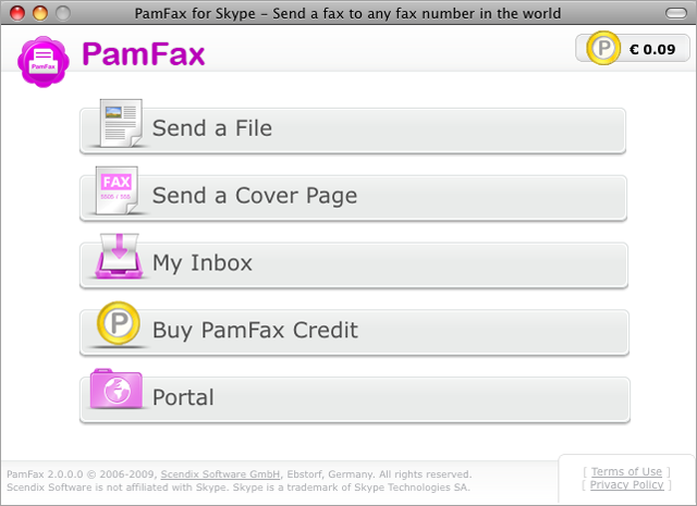 PamFax for Mac OS