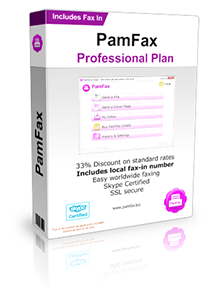 PamFax Pro Plan with fax number